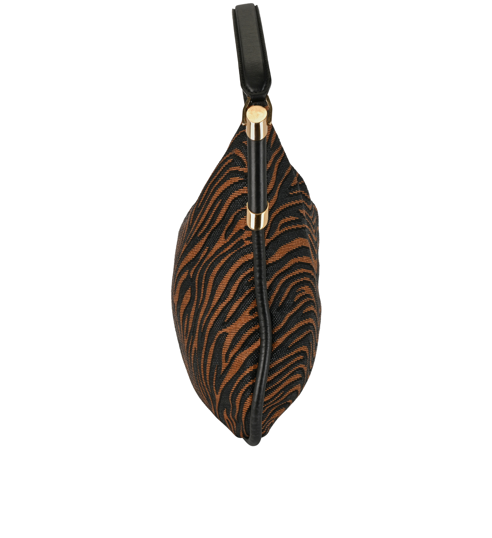 Animal Print Shoulder Bag, &pound;320, Handbags, Black/Brown, Canvas, Side view